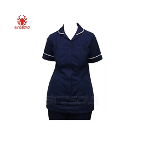 Women Nurse Work Clothes Dress Female Doctor Beautician Lab Long Coat  Uniform | eBay